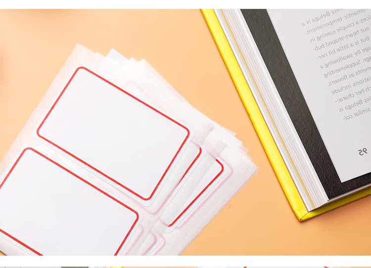 M&G Blue Frame Self-Adhesive Label Stickers Memo Notes 18*32mm/120pcs Price Tags YT-15 Single Pack 9