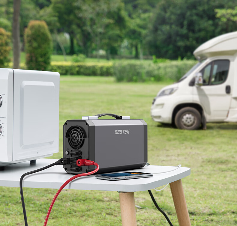 BESTEK Inverter High-Power Car Power Converter 12V to 220V True Rating 1000W Outdoor Power Equipment 25
