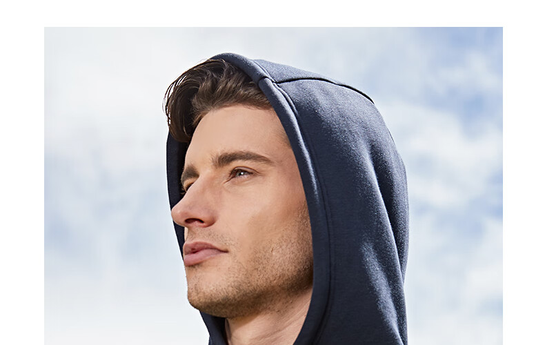 Jeep Men's Outdoor Fleece-Lined Hooded Sweatshirt Thickened Long Sleeve Pullover Sports Casual Top 8