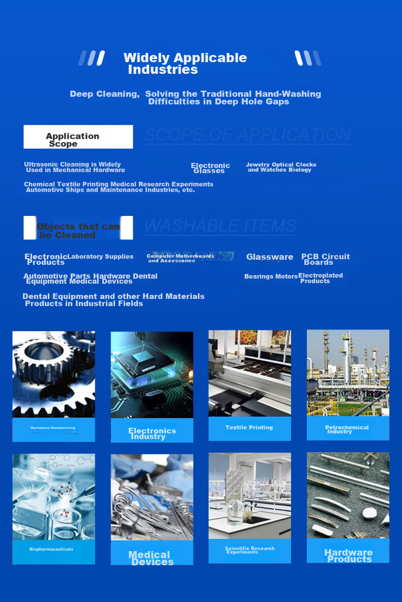 KM Ultrasonic Cleaner, Industrial And Commercial Use, for Optical Lenses, Removes Oil Stains, Cleaning Device, High Power, Large Capacity, KM-410B 10