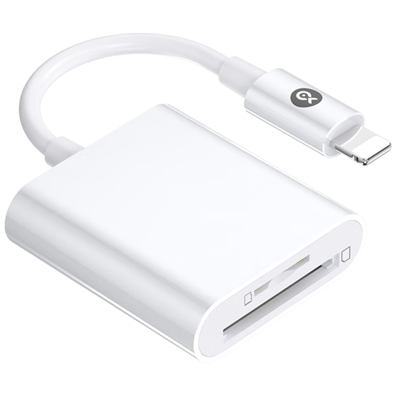 BIAZE Lightning Card Reader, SD+TF, for Apple Phones, Dual Card Dual Read, Plug And Play, Two-In, Scratch-Resistant, ABS