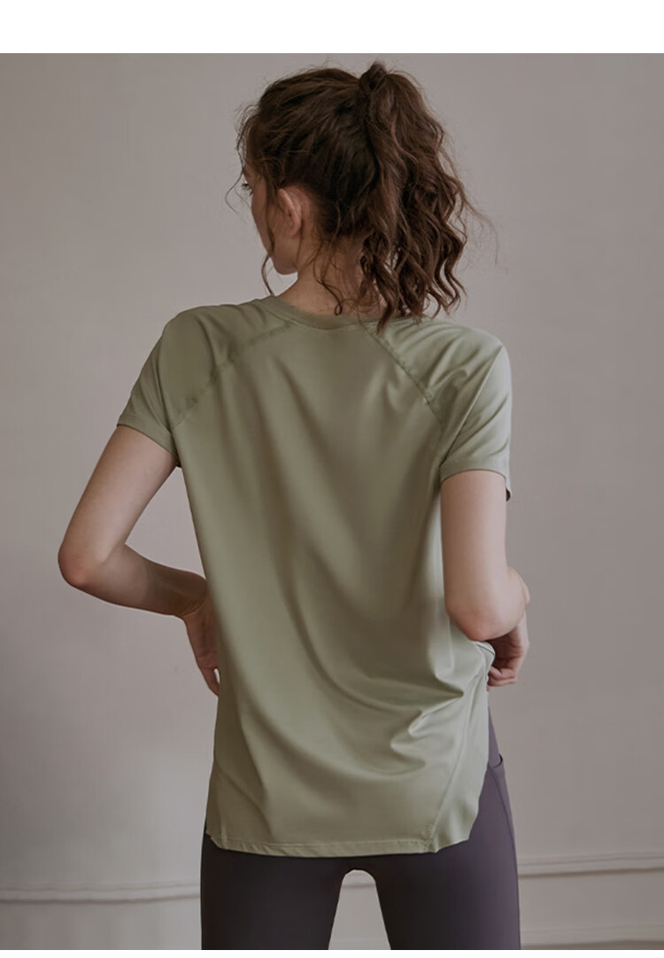 XUEXIMAN Yoga Top for Women, Loose-Fitting Sports Short-Sleeve T-Shirt, Quick-Drying Breathable Professional Yoga Fitness Pilates Top 12