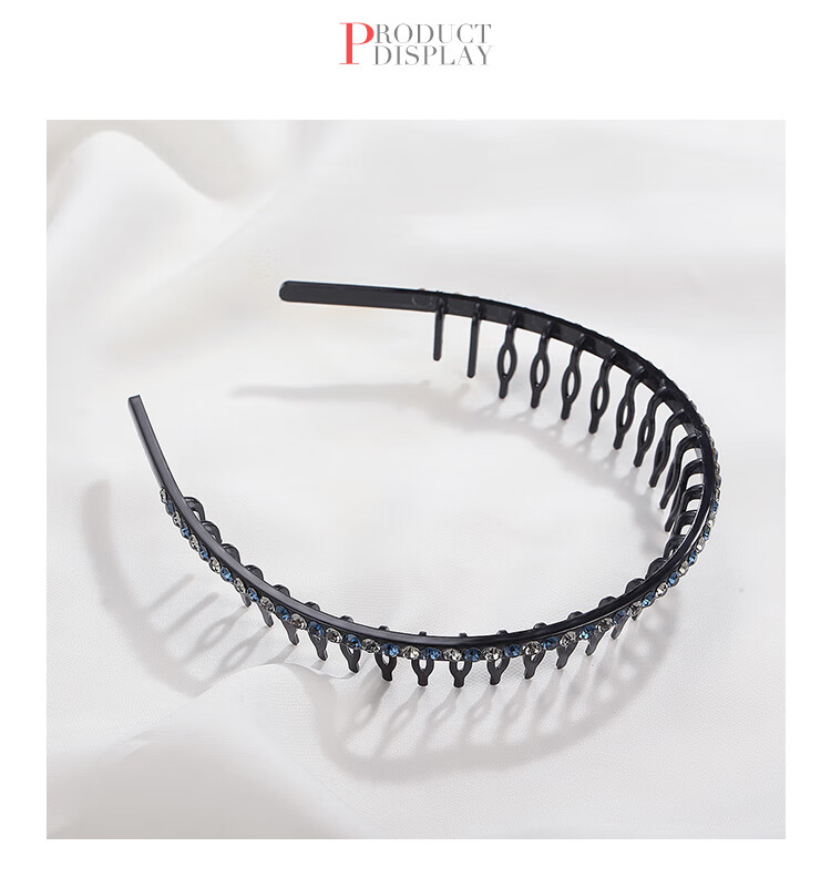 CHIMERA Elegant Rhinestone Headband, Simple Long-Toothed Wavy Hair Clip for Face Washing And Styling, Mid-Autumn Festival Gift 11