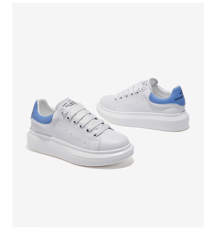 Senma Fashion Korean-Style Versatile Thick-Soled White Sneakers Breathable Comfortable Casual Shoes for Women 121134806 White Size 35 21