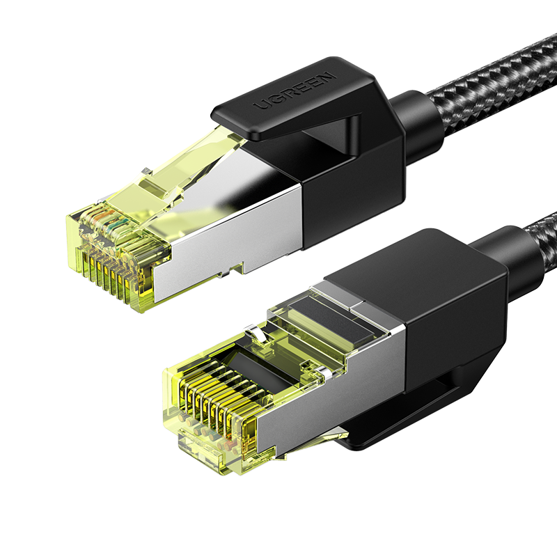 UGREEN Cat7 Ethernet Cable, 10 Gigabit Network Connection Cable, Category 7 Broadband Computer Gaming Competition 8-Core Shielded Monitoring Pure Copper Twisted Pair Network Patch Cable, 1 Meter 80421
