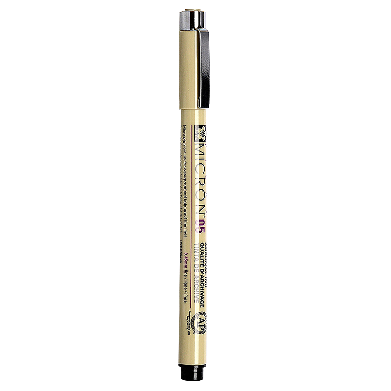SAKURA PIGMA Needle-Tip Pen, Size 05 Black 0.45mm, Imported from Japan, Waterproof Drawing Pen for Students And Children, Art Sketching, Hand-Drawn Comics, Anime Desig