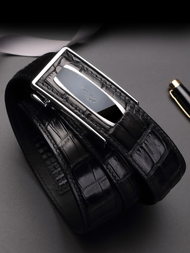CROCODILE [Double Bone Crocodile Skin] Belt Gift Box, Men's Cowhide Business Inner Wear Automatic Buckle Waistband, Birthday Gift D261 4