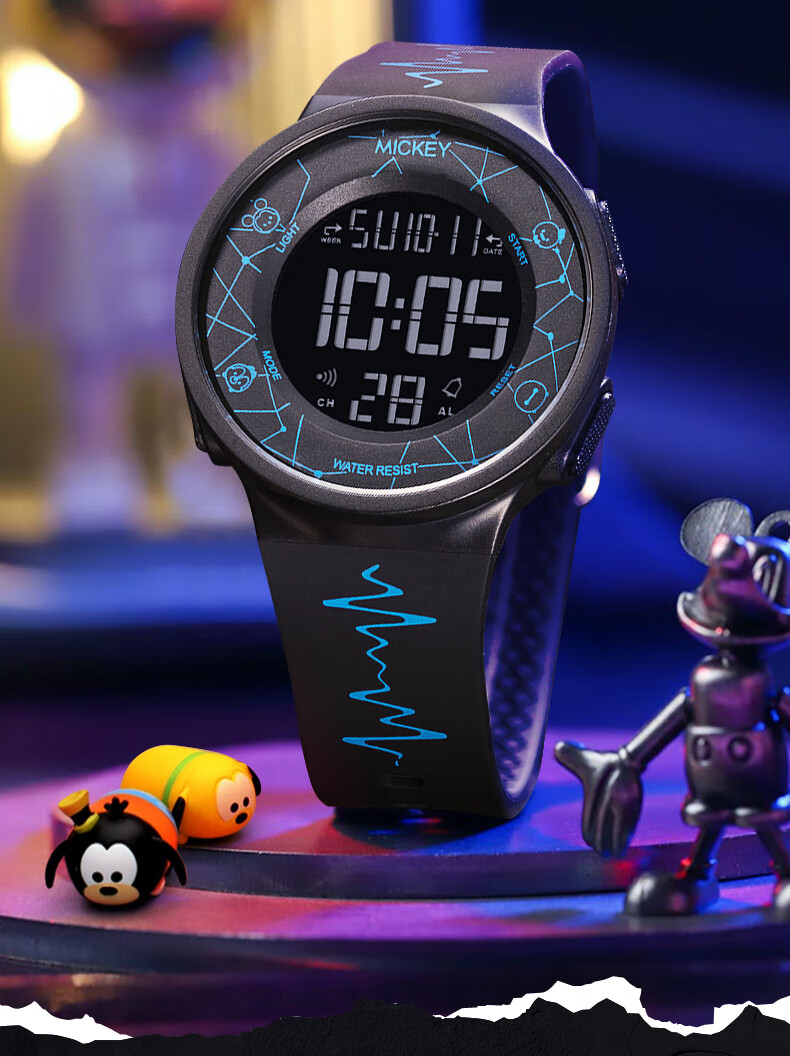 Disney National Day 2026 New Sports Digital Watch, Waterproof Watch, for Middle And High School Students' Exams, Children's Watch, Time-Telling 2