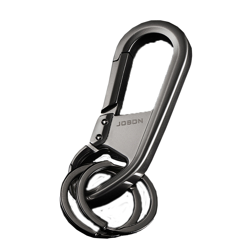 Huashi Car Key Chain, Men's Key Ring, High-End Key Fob, Anti-Loss Key Holder, Zinc Alloy Double-Ring Key Pendant