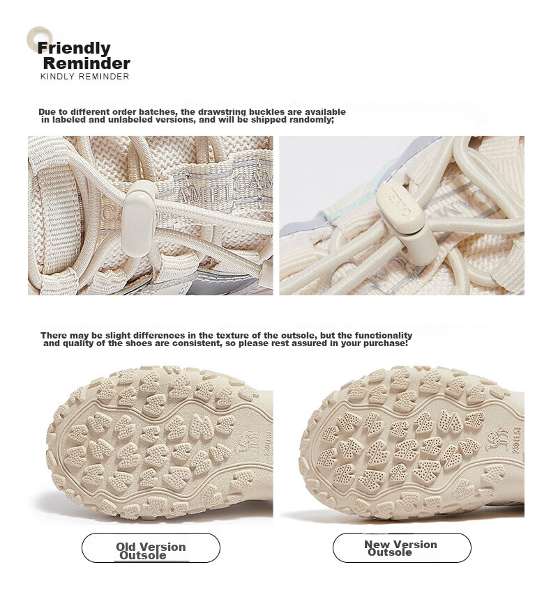 CAMEL Ugly-Cute Hiking Shoes for Women, Fashionable Color-Block Outdoor Casual Shoes L24S076620 Beige/silver/black 40 2