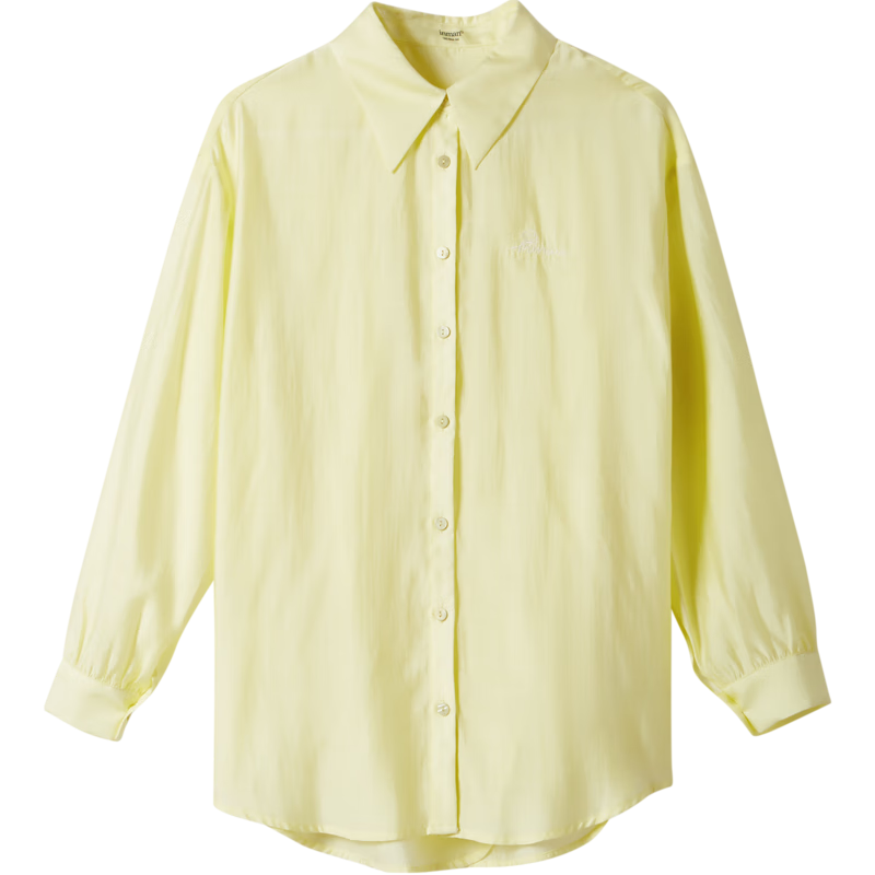 INMAN Lyocell Tencel Women's Lightweight Shirt, 2026 Summer New Blouse Top, Classic Style - Goose Yellow, Size M