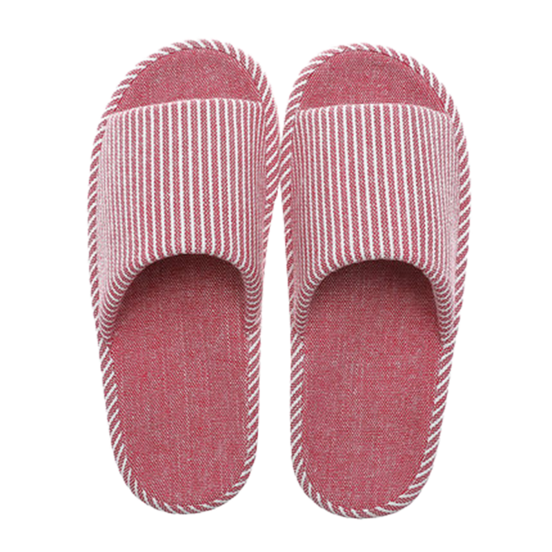GUOLUOFEI Japanese Cotton And Linen Slippers Spring And Autumn Home Indoor Wooden Floor Couple's Flax Slippers Men All Seasons Light Green 40-42