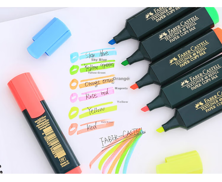 Faber-Castell Highlighter Pen, Colorful Marking Pen, Eye-Catching Marker, 154815 Orange, Single Pe 16