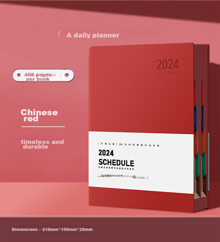 Ujia 202 Daily Planner, Work Schedule Efficiency Manual, Skin-Friendly Business Notebook, Time Management And Goal Planning, Office Journal, Customizable, Gray-Blue 7 26
