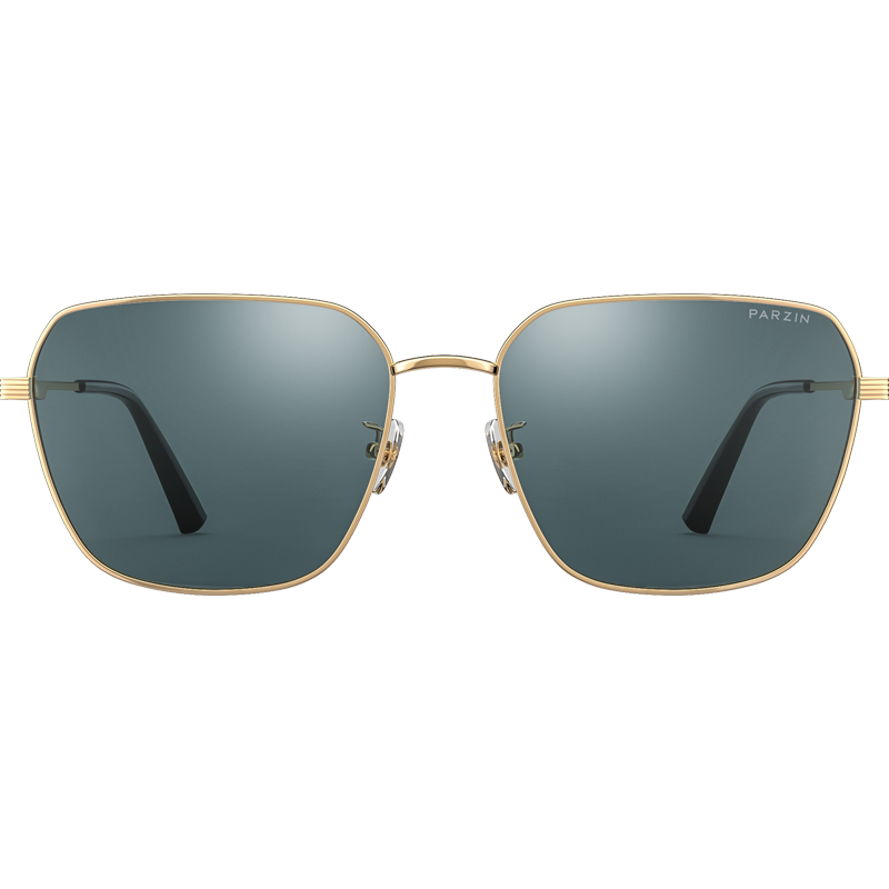 PARZIN Nylon Polarized Sunglasses, Polygon Square Frame Eyeglass Style Men's UV Protection Driving Trendy Sunglasses Gift for Men PZ8267