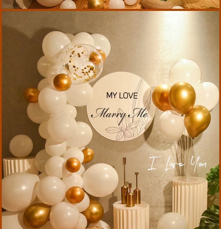 Abaoli KT Board Proposal Setup, Indoor And Outdoor Valentine's Day Birthday Party Balloon Supplies, Confession Hotel Room Decorations, Props 6