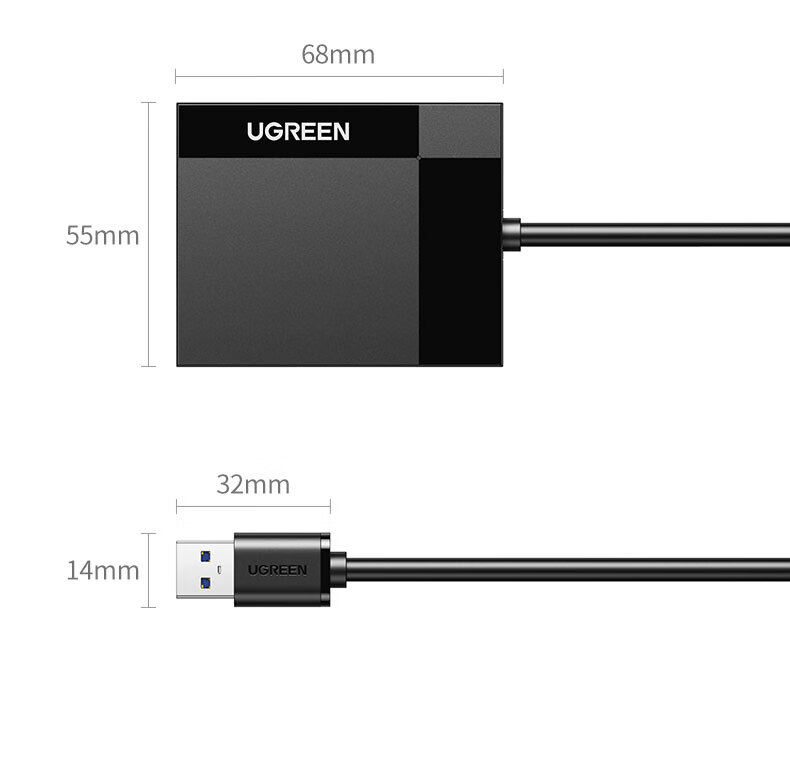 UGREEN USB/Type-C Multifunctional CF Card Reader 3.0 High-Speed Supports CF/MS/SD/TF Camera Surveillance Memory Cards Compatible with Computers/Smartphones/Apple 17/16/iPad 16