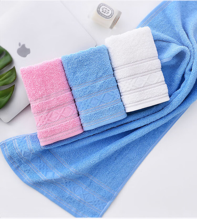 Grace Towel, Combed Cotton Towel, Single Boxed Face Towel, 34*72cm, Random Color, W0403 3