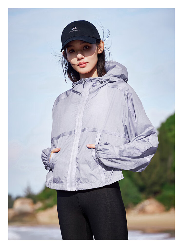 Pioneer Camp Butterfly Shadow Sun Protection Clothing for Women, Summer Lightweight Breathable Sun Protection Garment, UV-Resistant Skin Coat, Short Loose-Fitting Jacket 20