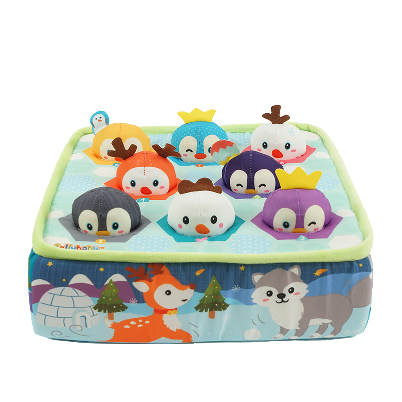 Jollybaby Pull-Out Toy for Babies, Pretend Play, Chewable, Early Education Training, Glacier Colorful Pengui