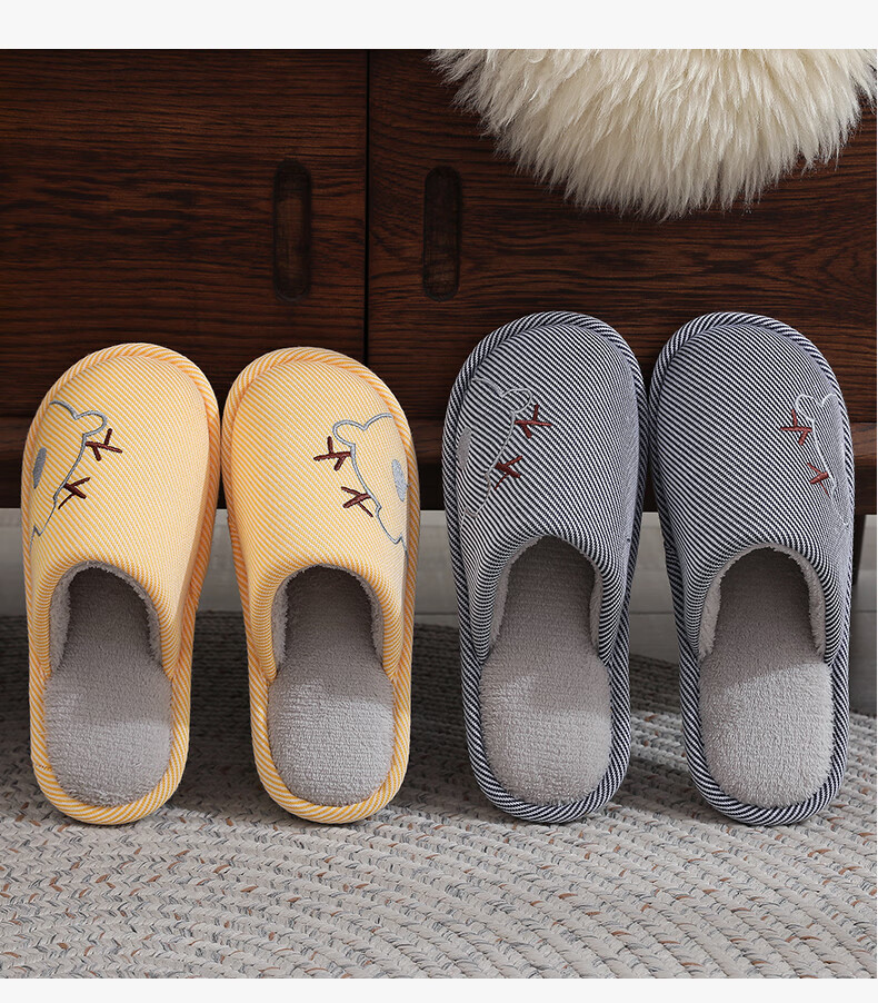 GUOLUOFEI Spring And Summer All-Season Slippers for Men, Indoor Home Use Women's Slippers, Navy Blue, Size 40-41 9