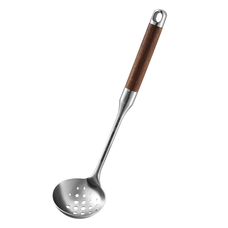 COOKER KING Strainer, 316 Stainless Steel with Rosewood Handle, Thickened Hot Pot Strainer for Skimming Vegetables