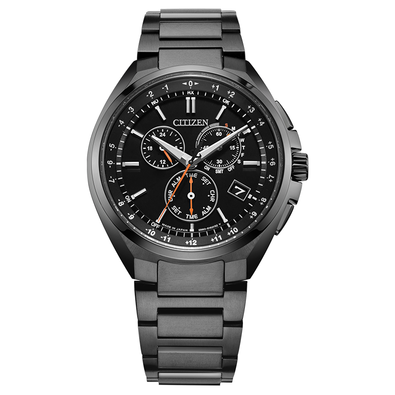CITIZEN Men's Watch Japanese-Korean Solar Radio Black Dial Super Titanium Business CB5045-60E Father's Day Gift