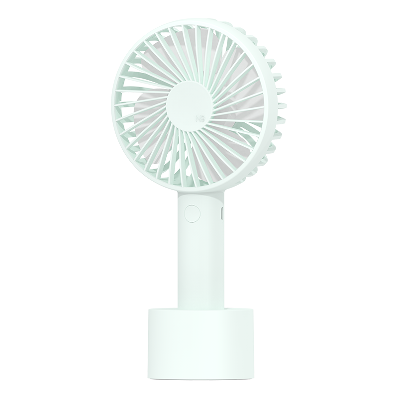 SOLOVE Premium N9pro Handheld Fan, USB Rechargeable Mini Fan with Base, Portable Small Electric Fan for Summer Outdoor Use, High-Power Student Office Fan, Long Battery Life, Quiet Operation, Green Color