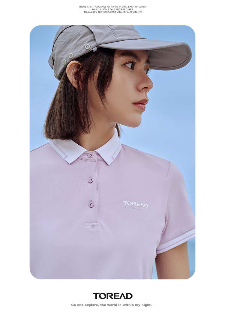 TOREAD POLO Shirt, Spring And Summer Women's Short-Sleeve T-Shirt, Outdoor Collared Functional Quick-Dry Breathable Top TAJJBM82823 27