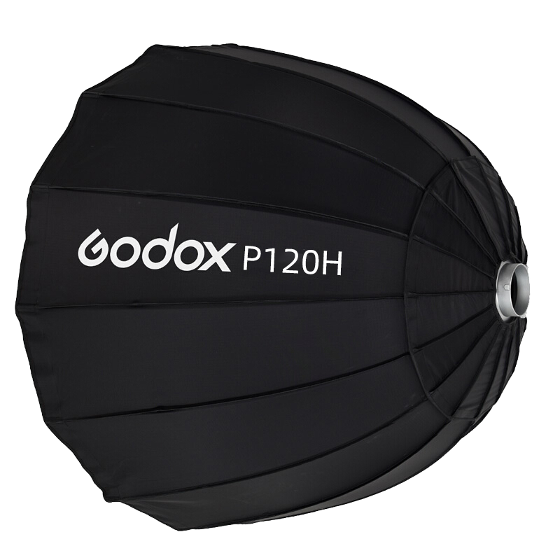 Godox P120H Deep Parabolic Softbox, Photography Studio Flash, Portable, Bao Rong Mouth Softbox Umbrella Type, Diameter 120cm, High Temperature Resistant Version [Official Standard Configuration]