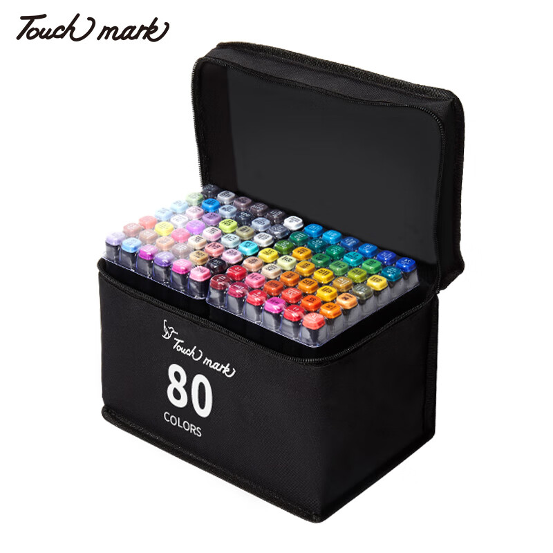 Маркеры Touch mark T3 Marker, набор 80 цветов, двухсторонние, спиртовые, с тонким и скошенным наконечником, для рисования и дизайна