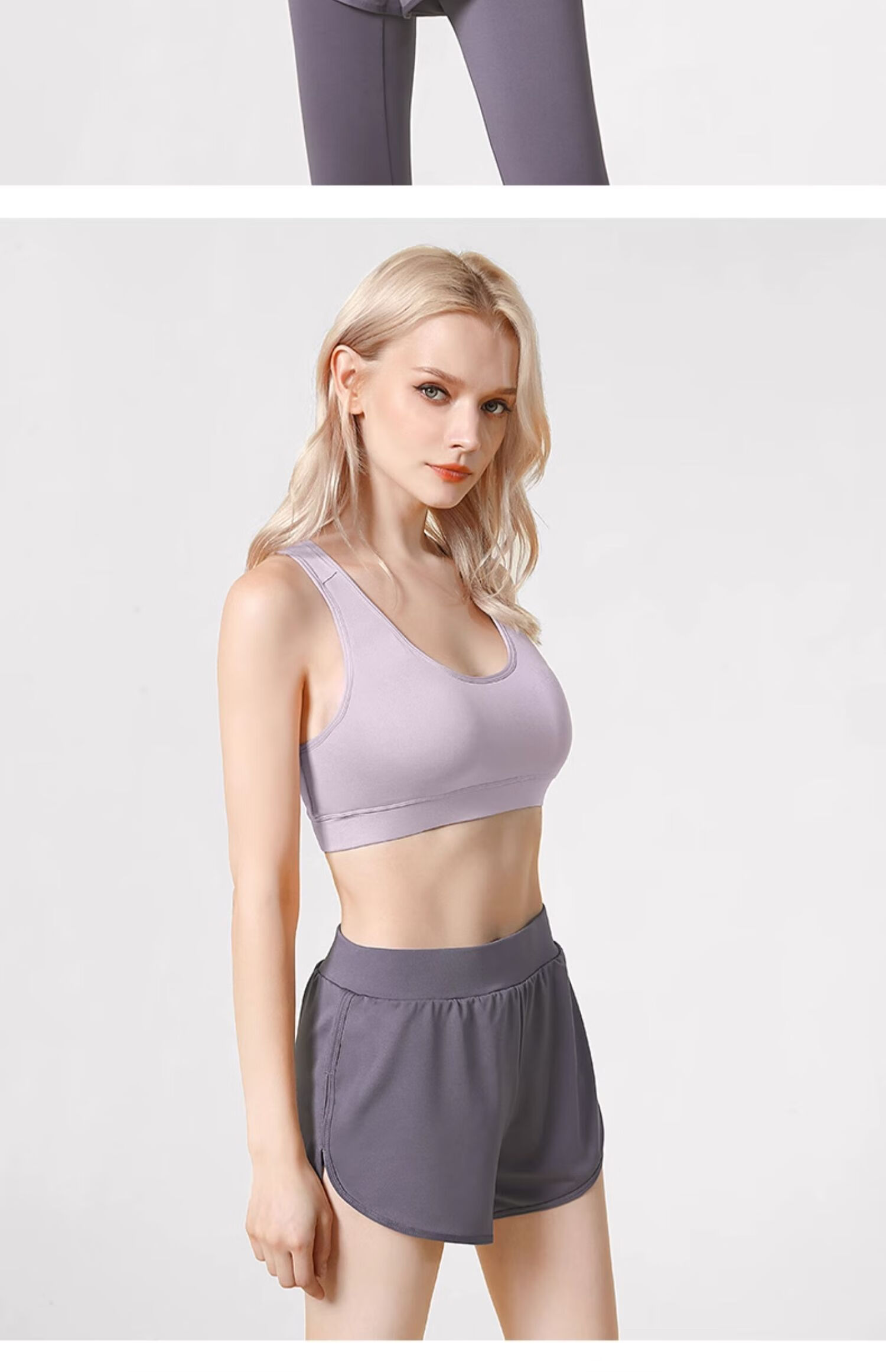 CAMEL Yoga Outfit for Women, Long-Sleeve Autumn And Winter Sportswear, Morning Running Clothes YK22255493, Sky Blue/navy Blue 14