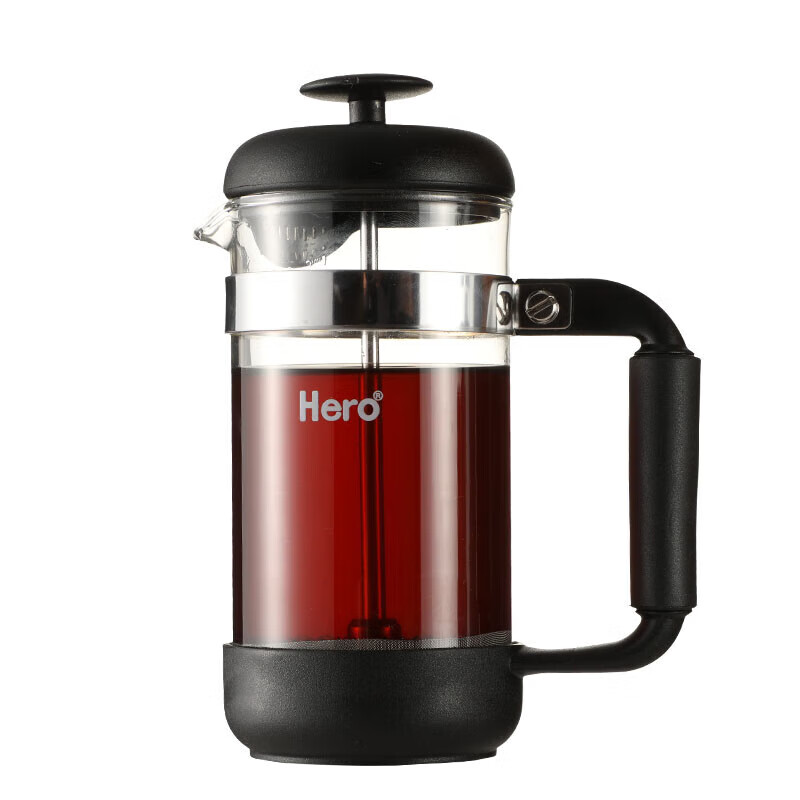 Hero Black Knight French Press, Stainless Steel Coffee Pot, Coffee Maker, Tea Infuser, Coffee Filter, Filter Cup