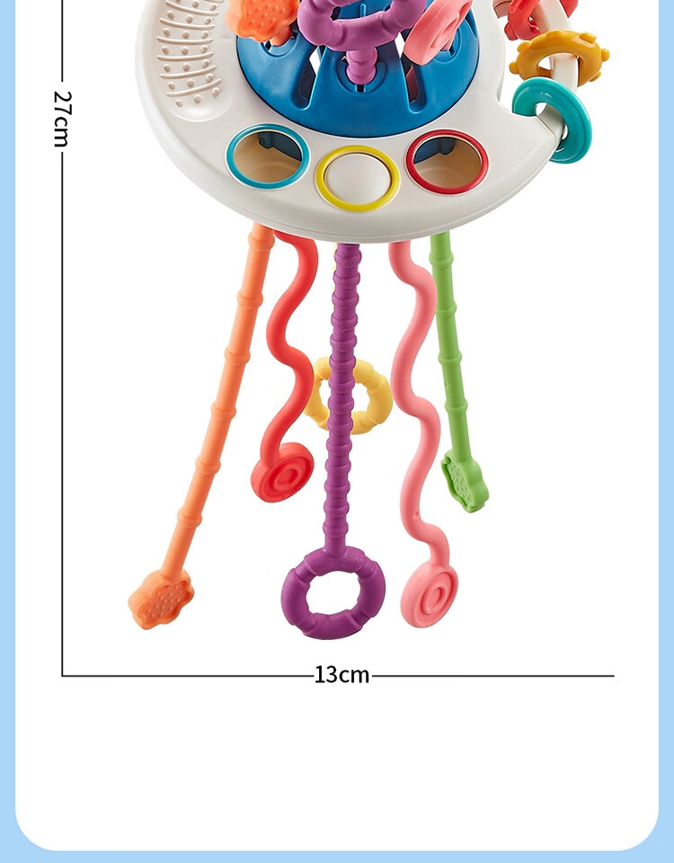 Danmiqi Infant Finger Octopus Pull Toy Early Education Toy 0-1 Year Old Girl Birthday Gift Chewable 18