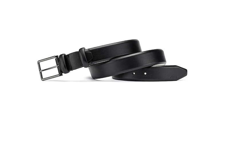 ECCO Casual Men's Leather Belt Gift Box, Business Formal Metal Buckle Waist Belt, 910589390000, Black, 100cm 6