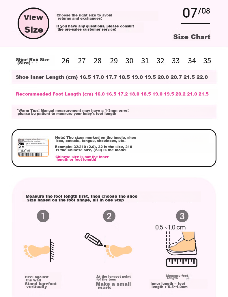 Barbie Girls' Sandals, Casual Outdoor Beach Summer Princess Closed-Toe Sports Sandals DA6309 Pink Size 28 12