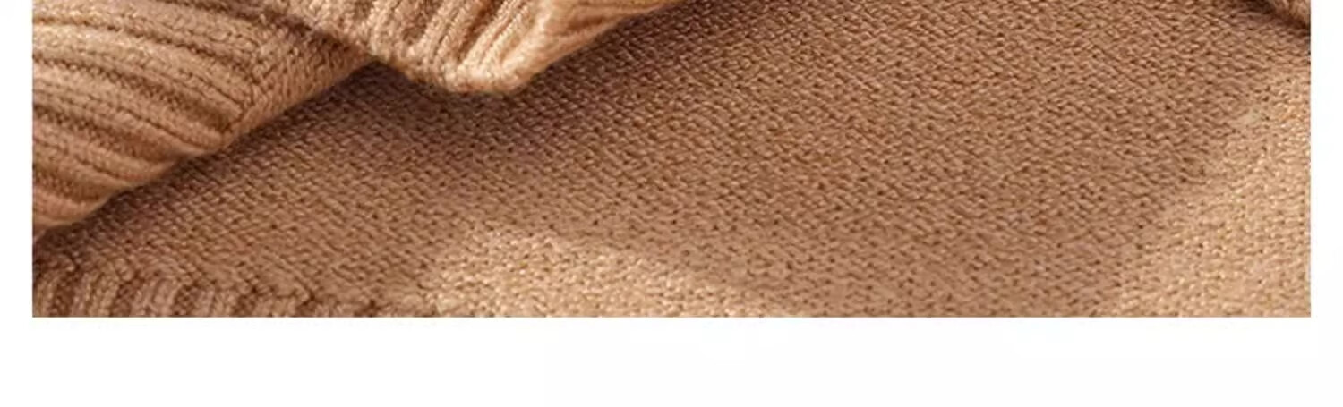 GENIOLAMODE Men's Turtleneck Sweater, Winter Simple Inner Layer Warm Base Knit Sweater, Khaki, XL 15