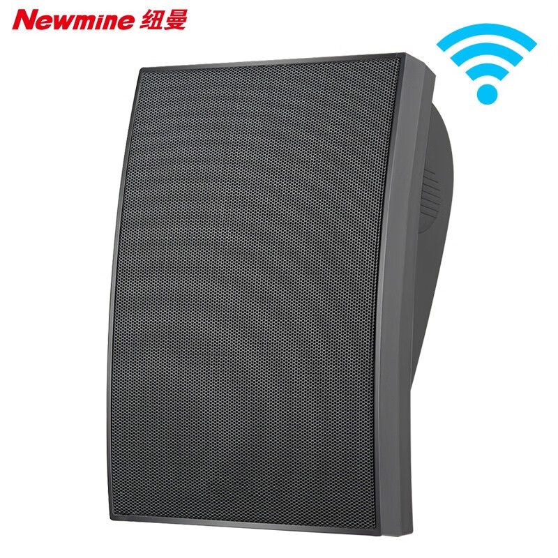 Newmine D12 Wireless FM Wall-mounted Speaker Active Wireless Speaker 6.5 Inch Black for Shop Classroom Office Background Music Broadcasting