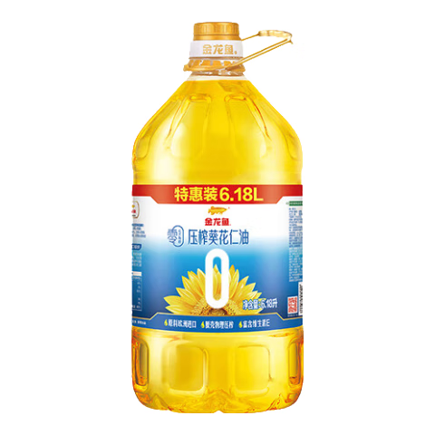 金龙鱼 食用油 零反式脂肪压榨 葵花仁油6.18L