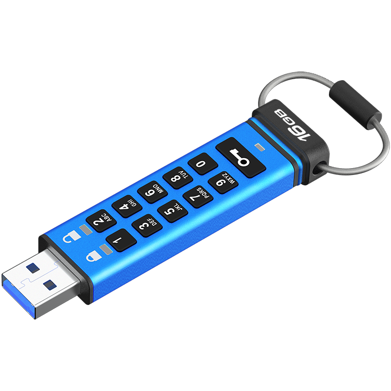 Kingston 16GB USB Flash Drive IKKP200 256-bit AES Hardware Encryption Metal Case 145MB/s Read Speed