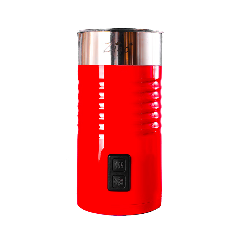 Zigo Fully Automatic Milk Frother Electric Milk Foam Maker for Latte Art And Heating Milk, Red