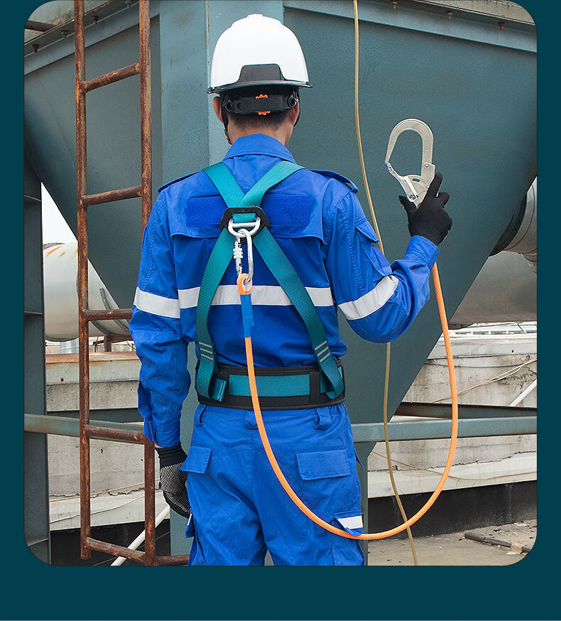 Shandouao SHANDUAO Half-Body Three-Point Safety Harness, High-Altitude New National Standard AD9031, Single Large Hook, 1.8 Meters 21