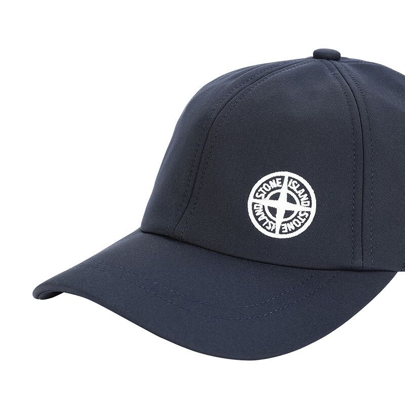 石头岛stone island奢侈品 男士帽子墨黑色户外休闲纯色时尚简约棒球