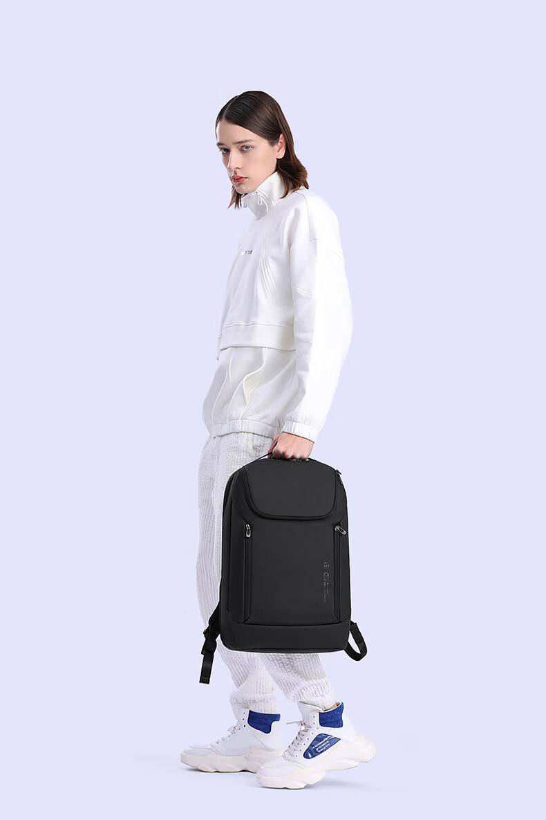 Bange Men's Large Capacity Backpack Business Travel Bag College Student 17.3-inch Laptop Backpack Double Shoulder Bag Black Gift 4