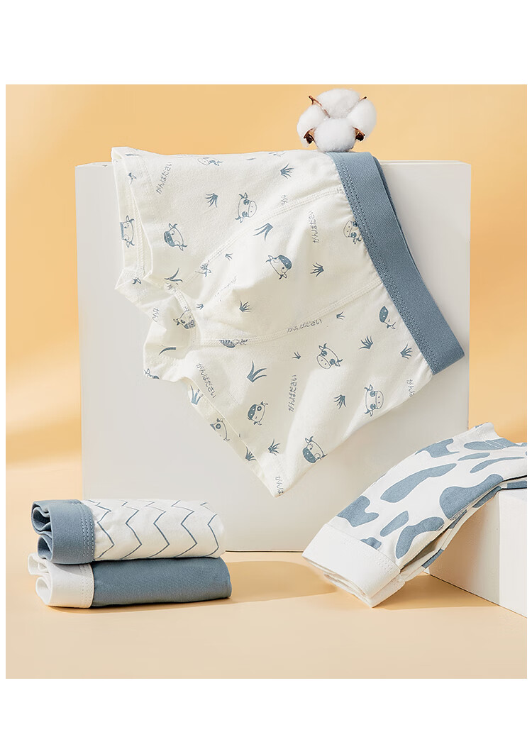 LangSha Boys' Underwear, Class A Cotton Briefs, Mid to Big Kids' Boxer Shorts, Boys' Milk Cow Pattern, Size 170 13