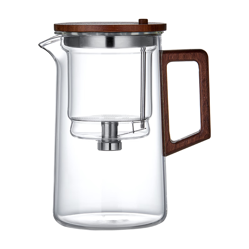 YIHUTEA Glass Teapot with Floating Lid, Tea Infuser Cup for Office Health Pot, Tea-Water Separation Cup, High-End Tea Set