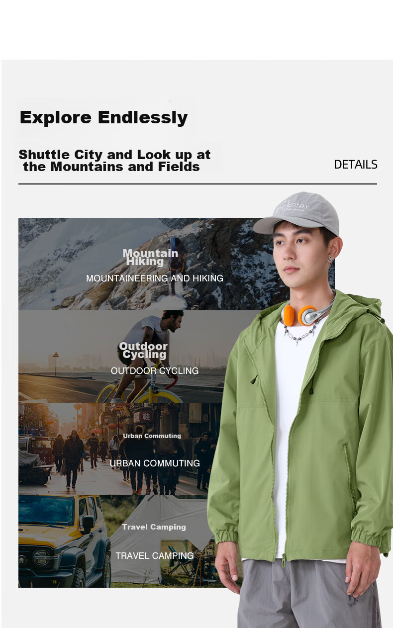 Baleno Jacket for Men And Women, Spring And Autumn Fashion Simple Windproof Casual Hooded Jacket, Loose Versatile Zip-Up Cardigan Spring Outfit 12