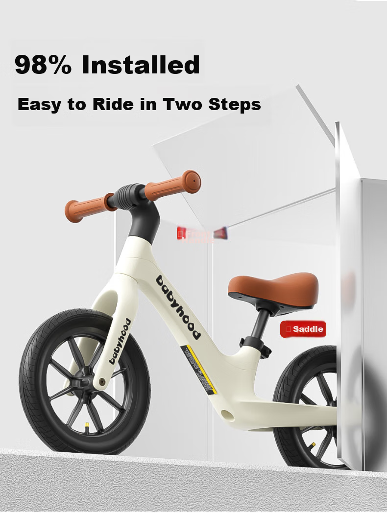 Babyhood Balance Bike for Children Aged 1-3 Balance Bike Toy Gift for Kids No Pedal Self-Propelled Scooter No Pump Required 9