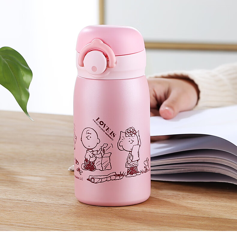 SNOOPY Insulated Mug, Small Capacity, 316 Stainless Steel, Mini Straw Pocket Cup, Compact Portable Water Bottle for Students, Men And Wome 6