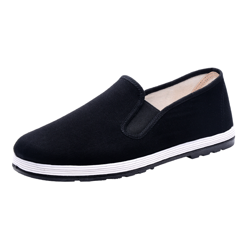 BUS HEYUAN Middle-Aged And Elderly Dad's Casual Slip-On Old Beijing Cloth Shoes for Men, 71x-7710, Black, Size 41